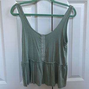 Green flowy tank top